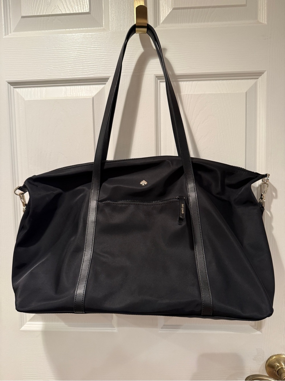 kate spade Black Nylon Weekender Duffle Bag